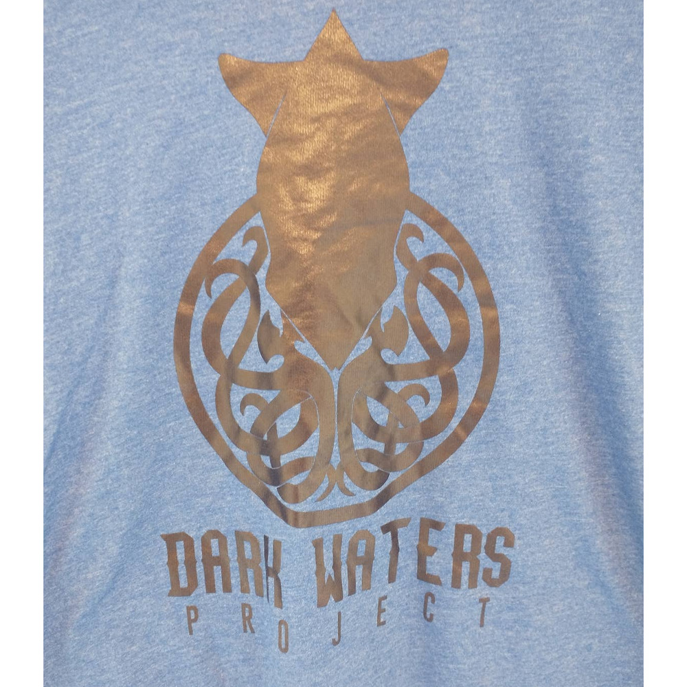 Next Level Dark Waters Project T-Shirt. Men's Small. Blue.